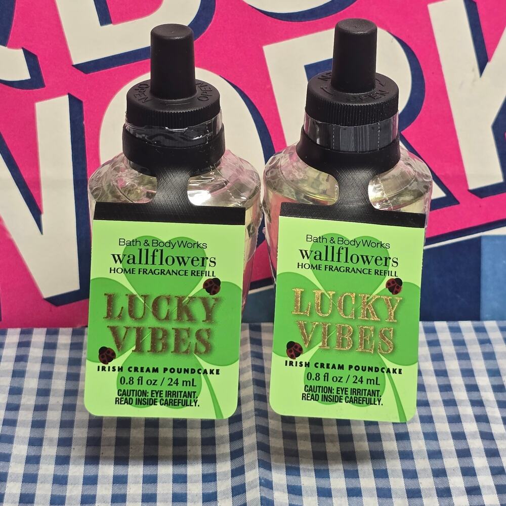 BBW Lucky Vibes Irish Cream Poundcake Wallflower Fragrance Refill Set